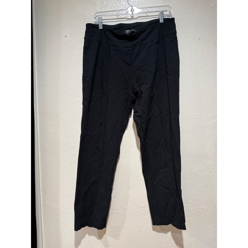 Zac & Rachel Womens Black Pull On Straight Leg Stretch Dress Pants Size 12